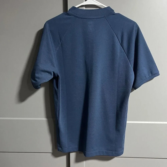 Uniqlo x Theory Mens Dry-Ex 1/4 Zip Short Sleeve T-Shirt Blue Size Small - Picture 2 of 4
